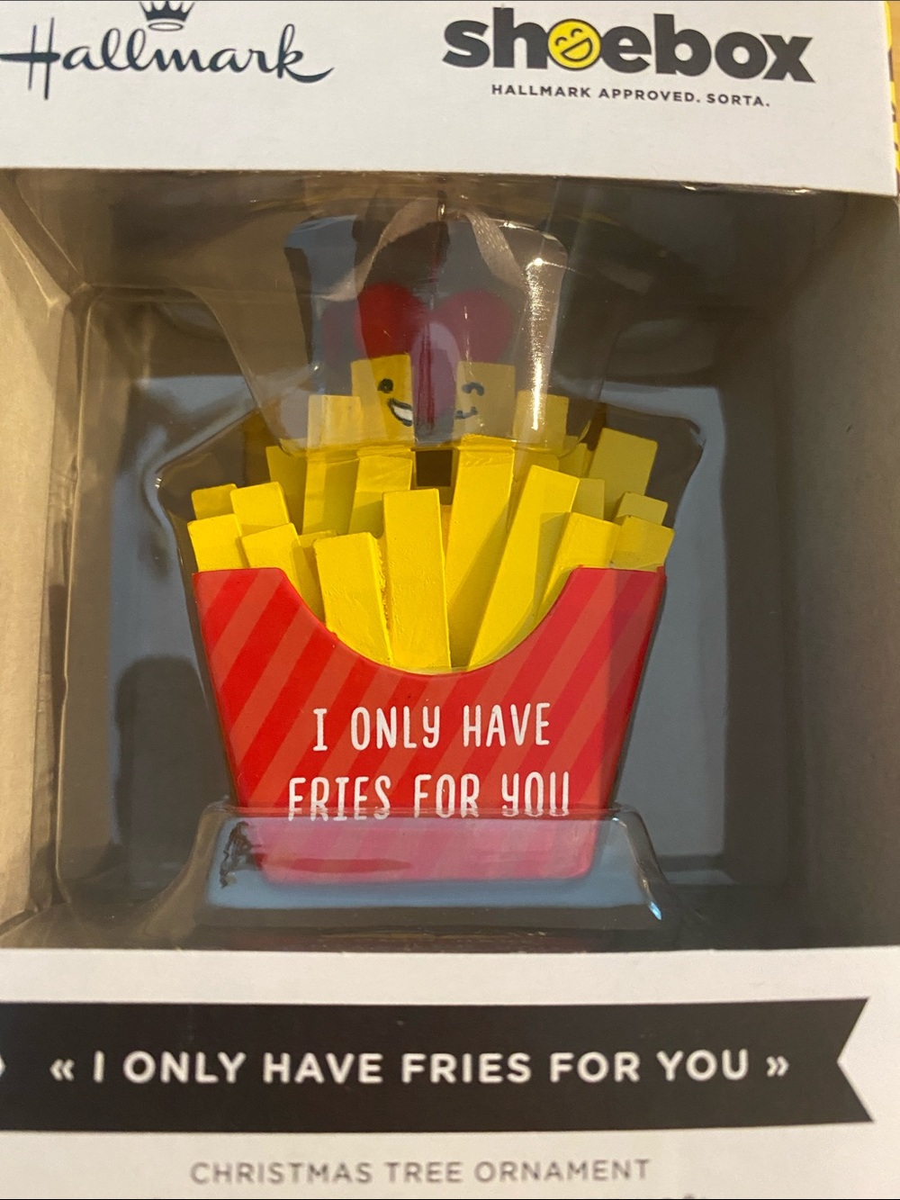 Christmas in July Hallmark Shoebox I only have Fries for you Ornament NWT